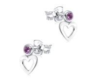 Cute Heart Stud Earrings STS-1035
